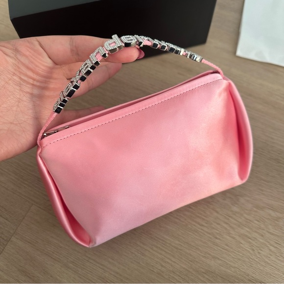 Alexander Wang Marquess Satin Prism Pink Crystal Micro Bag - Picture 16 of 16